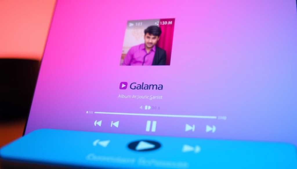 Gaana app music interface