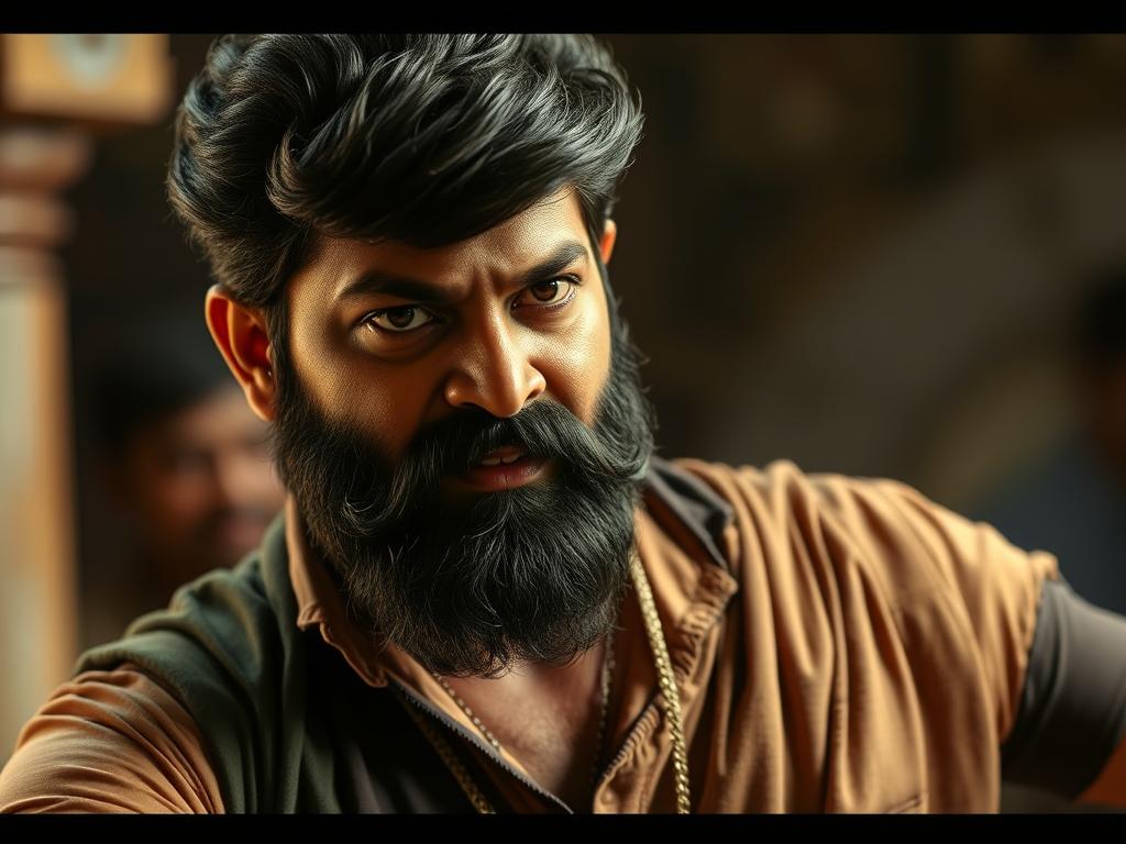 Allu Arjun in a scene from Pushpa 2: The Rule showing his iconic style