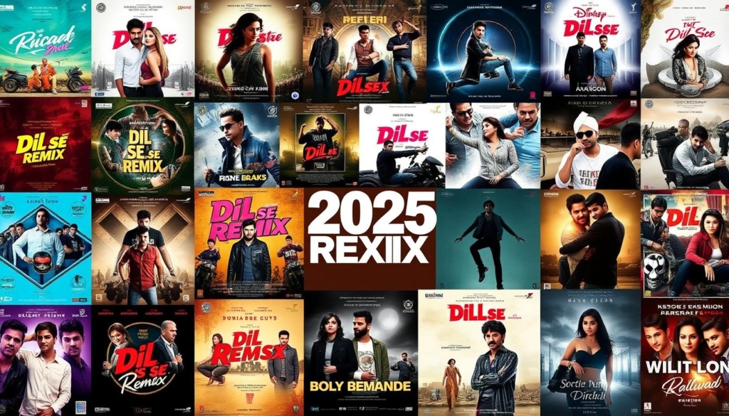 Collection of trending 2025 Bollywood remix album covers