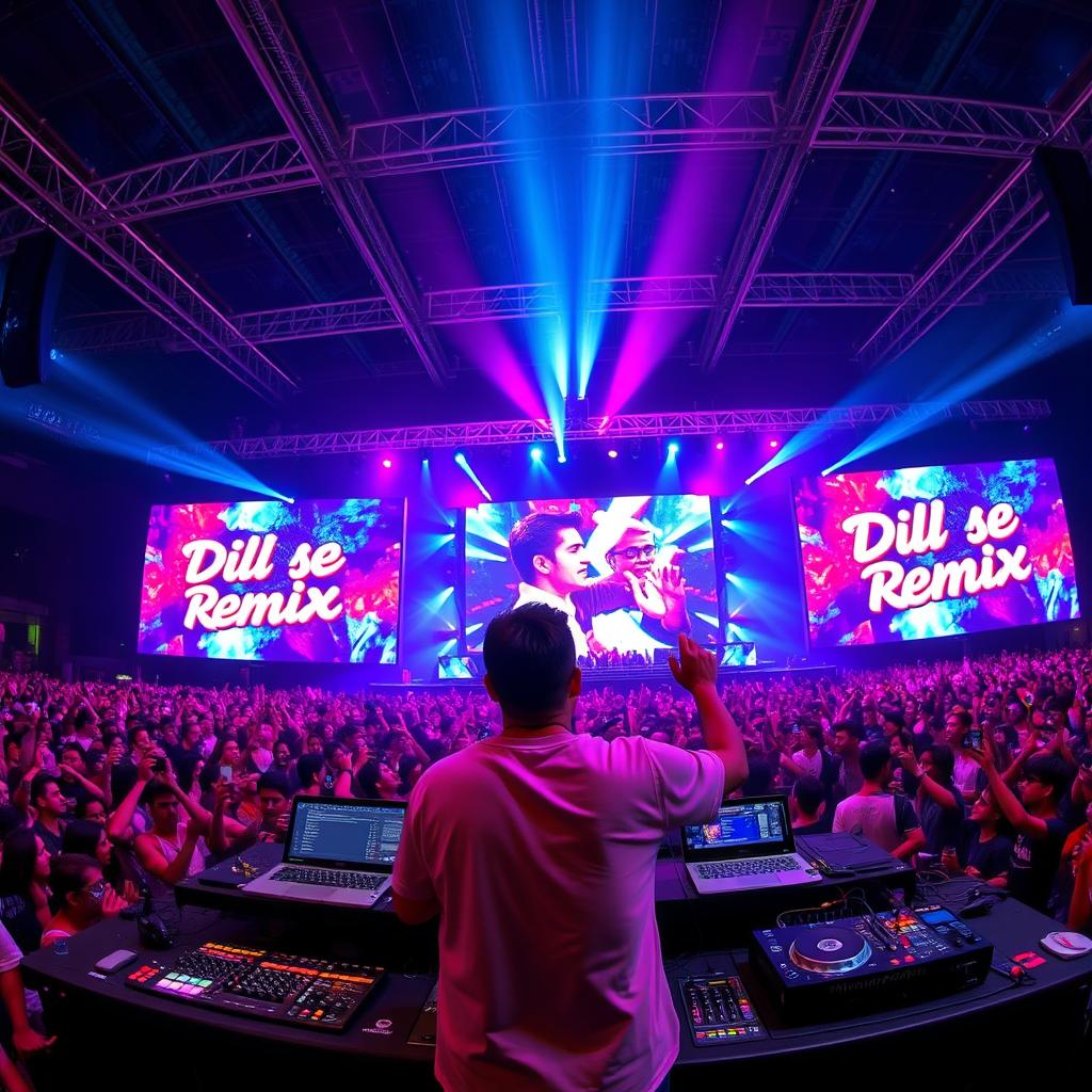 DJ Chetas performing at a music festival with Dil Se Remix