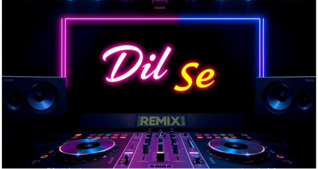 Dil Se Remix Version 2025 cover art with modern DJ equipment
