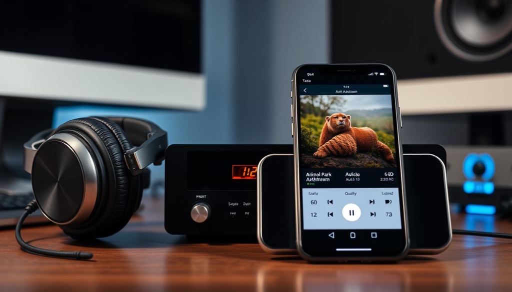 High-quality audio equipment optimized for experiencing Animal Park Anthem in 4K HD audio