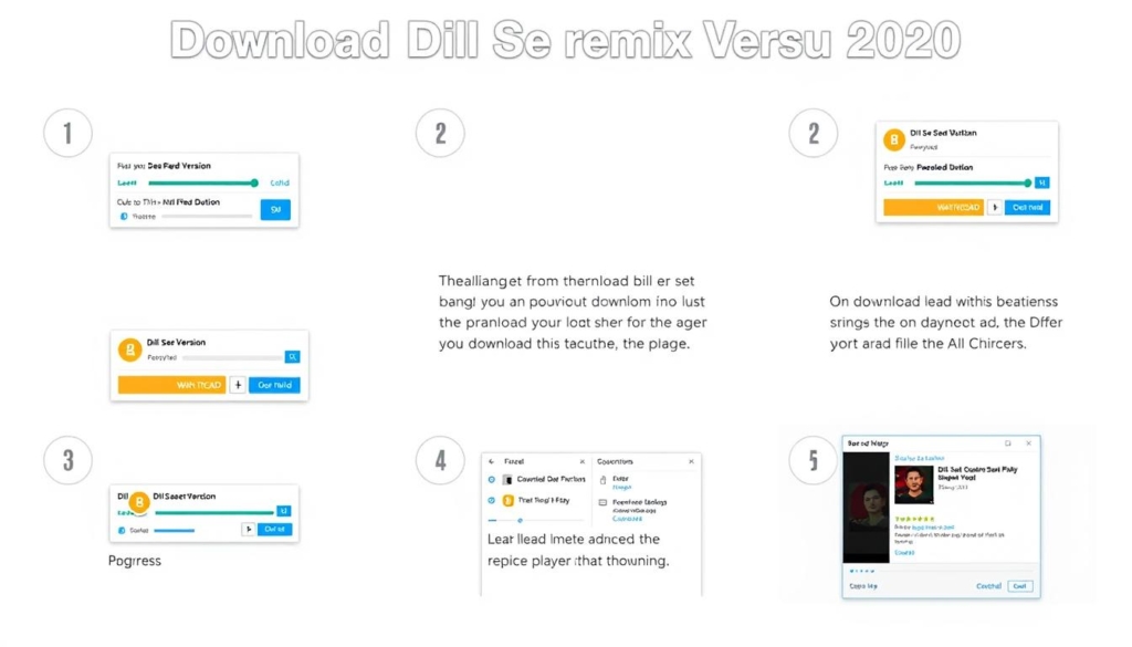 Step-by-step visual guide showing how to download Dil Se Remix Version 2025