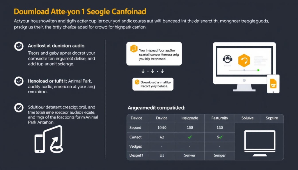 Troubleshooting guide showing common issues when downloading Animal Park Anthem in 4K HD audio