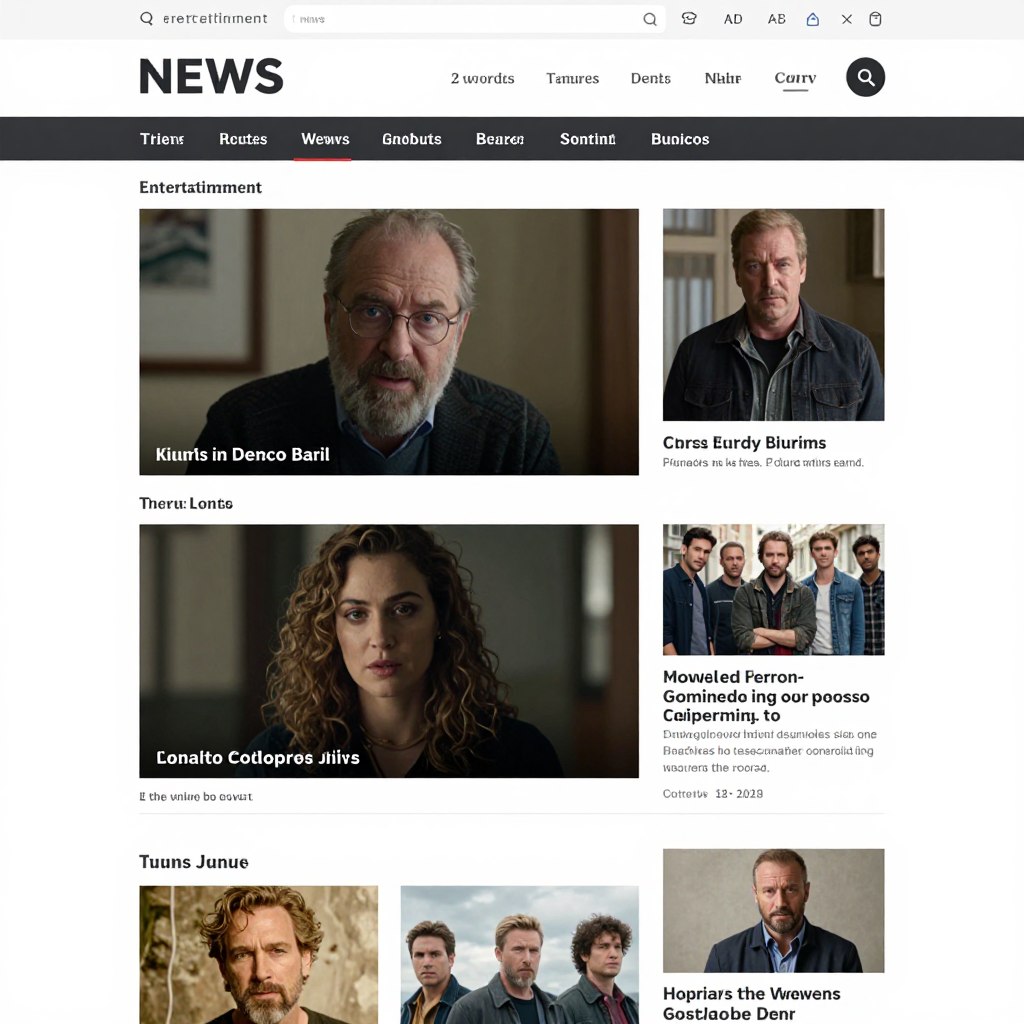 Entertainment news and movie update websites